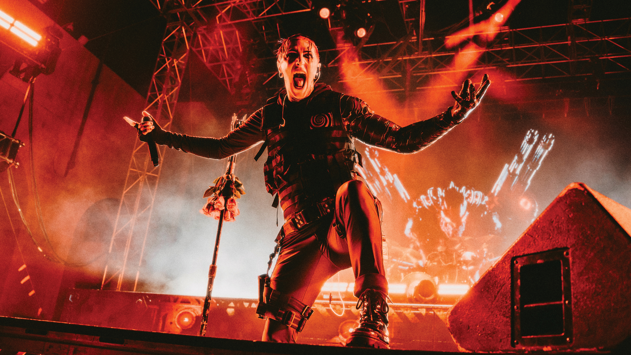 Motionless In White performing on tour